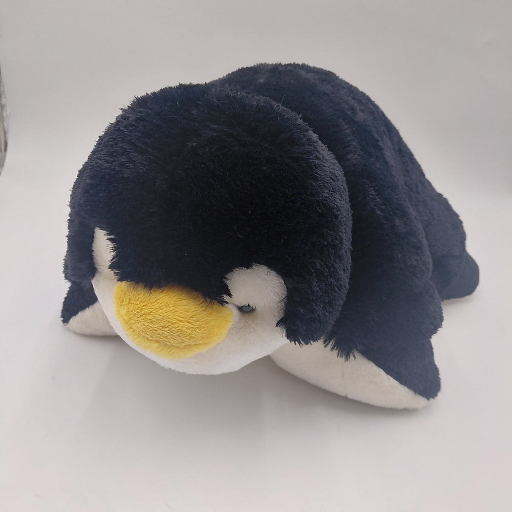 Pillow Pets Playful Penguin 18 inch Plush Stuffed Animal Toy Black White Cozy